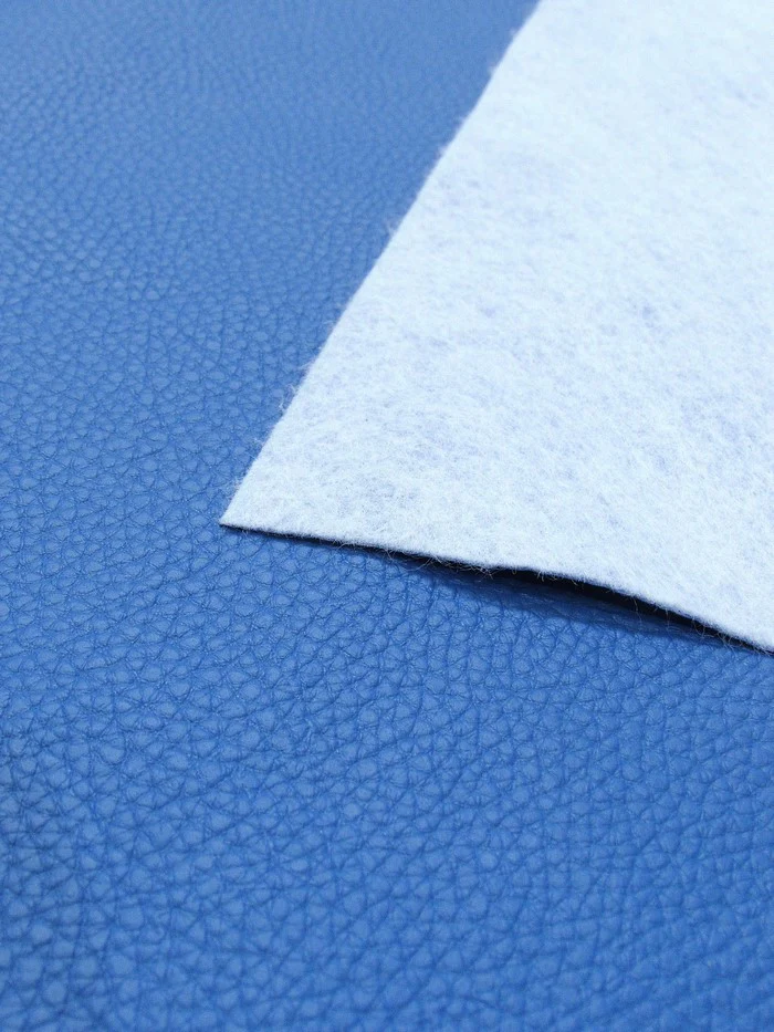 Vinyl Faux Fake Leather Pleather Grain Champion PVC Fabric / Navy Blue - Image 4